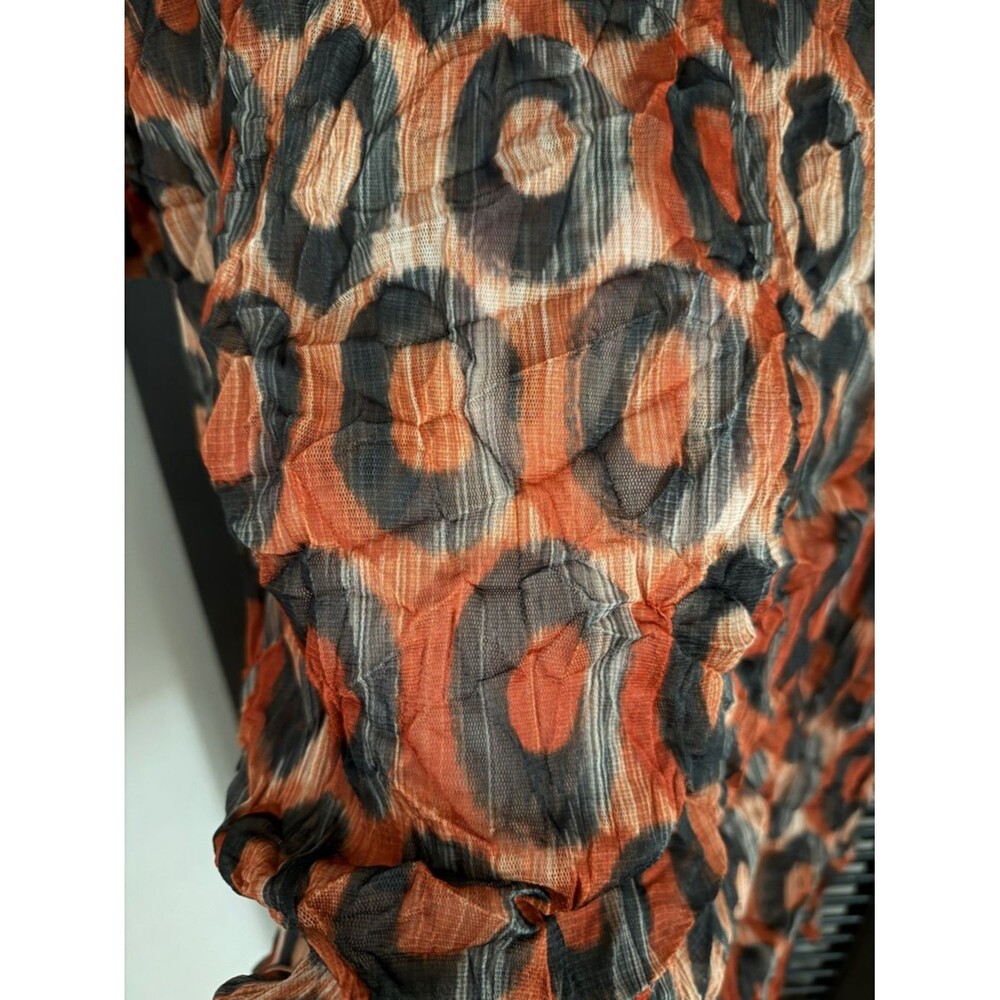 Lisa Bayne Crinkle Dress Size L Asymmetrical - Picture 8 of 8